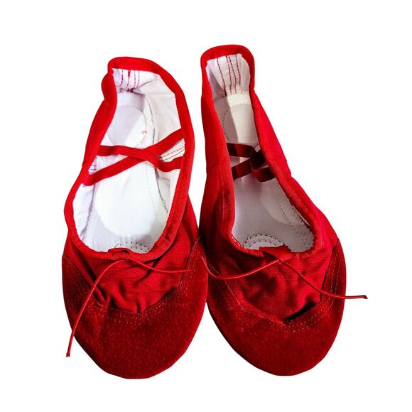 Daydance Size 40 Ballet Flats Classic Red Rhythmic Gymnastics Dance Shoes - Picture 1 of 7